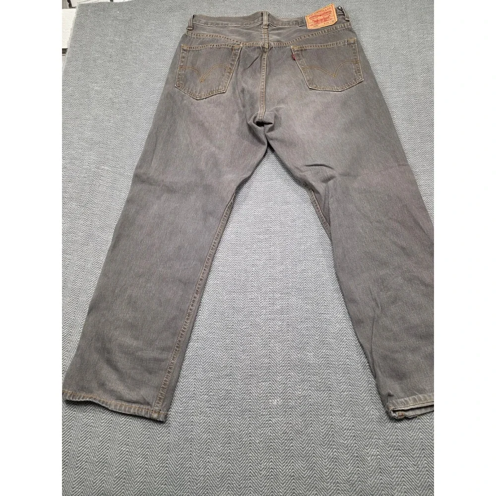 Levis 505‎ Regular Fit Grey Straight Leg Denim Jeans Mens 36x30 00505-3812
